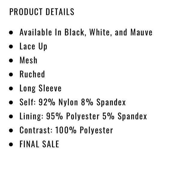 Mauve Maura Mesh Bodysuit NWOT - Picture 5 of 6